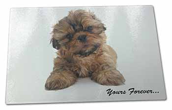 Large Glass Cutting Chopping Board Shih Tzu Dog 