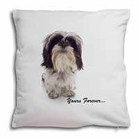 Shih Tzu Dog-Love Soft White Velvet Feel Scatter Cushion