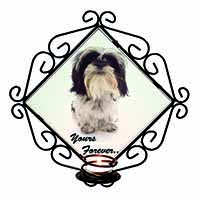 Shih Tzu Dog-Love Wrought Iron Wall Art Candle Holder