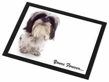 Shih Tzu Dog-Love Black Rim High Quality Glass Placemat