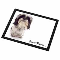 Shih Tzu Dog-Love Black Rim High Quality Glass Placemat