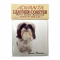 Shih Tzu Dog-Love Single Leather Photo Coaster