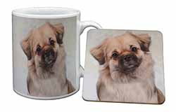 Tibetan Spaniel Dog Mug and Coaster Set