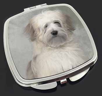 White Tibetan Terrier Dog Make-Up Compact Mirror