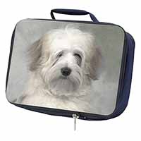 White Tibetan Terrier Dog Navy Insulated School Lunch Box/Picnic Bag