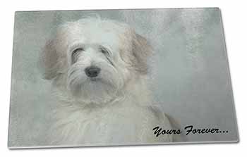 Large Glass Cutting Chopping Board Tibetan Terrier 