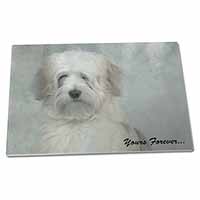 Large Glass Cutting Chopping Board Tibetan Terrier 