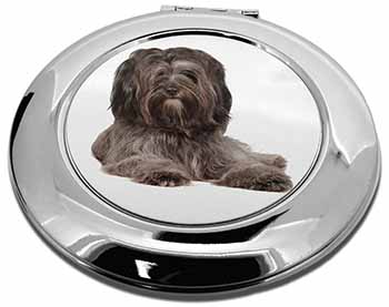 Tibetan Terrier Dog Make-Up Round Compact Mirror