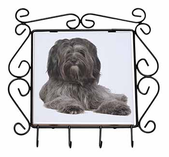 Tibetan Terrier Dog Wrought Iron Key Holder Hooks