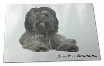 Large Glass Cutting Chopping Board Tibetan Terrier 