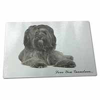 Large Glass Cutting Chopping Board Tibetan Terrier 