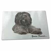 Large Glass Cutting Chopping Board Tibetan Terrier 