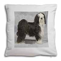 Tibetan Terrier Dog Soft White Velvet Feel Scatter Cushion