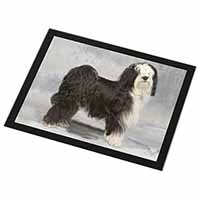 Tibetan Terrier Dog Black Rim High Quality Glass Placemat