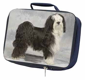 Tibetan Terrier Dog Navy Insulated School Lunch Box/Picnic Bag