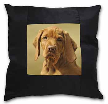 Hungarian Vizsla Dog Black Satin Feel Scatter Cushion
