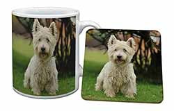 West Highland Terrier Dog Mug and Coaster Set