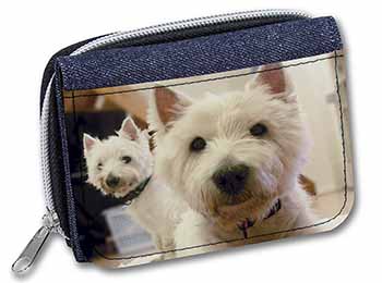 West Highland Terrier Dogs Unisex Denim Purse Wallet