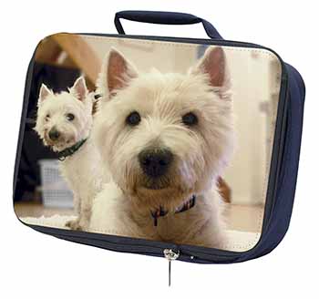 West Highland Terrier Dogs Navy Insulated School Lunch Box/Picnic Bag