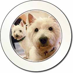West Highland Terrier Dogs Car or Van Permit Holder/Tax Disc Holder