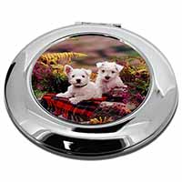 West Highland Terriers Make-Up Round Compact Mirror