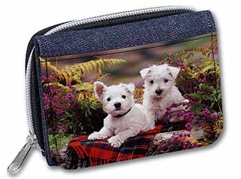 West Highland Terriers Unisex Denim Purse Wallet