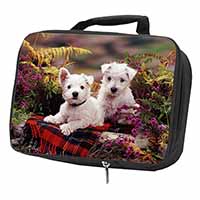 West Highland Terriers Black Insulated School Lunch Box/Picnic Bag