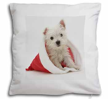 West Highland Terrier Dog Soft White Velvet Feel Scatter Cushion