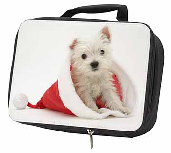 West Highland Terrier Dog Black Insulated School Lunch Box/Picnic Bag