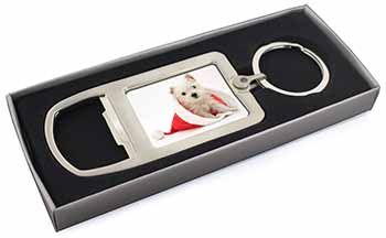 West Highland Terrier Dog Chrome Metal Bottle Opener Keyring in Box
