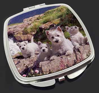 West Highland Terrier Dogs Make-Up Compact Mirror
