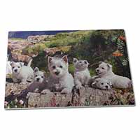 Large Glass Cutting Chopping Board West Highland Terrier Dogs