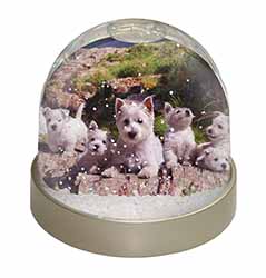 West Highland Terrier Dogs Snow Globe Photo Waterball
