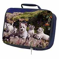 West Highland Terrier Dogs Navy Insulated School Lunch Box/Picnic Bag