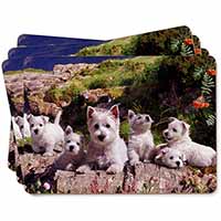 West Highland Terrier Dogs Picture Placemats in Gift Box