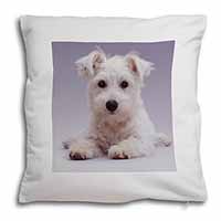 West Highland Terrier Dog Soft White Velvet Feel Scatter Cushion