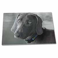 Large Glass Cutting Chopping Board Weimaraner Dog 