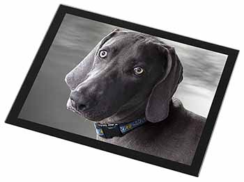 Weimaraner Dog  Black Rim High Quality Glass Placemat