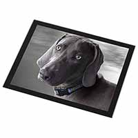 Weimaraner Dog  Black Rim High Quality Glass Placemat