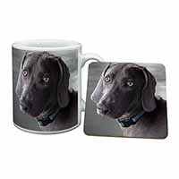 Weimaraner Dog  Mug and Coaster Set