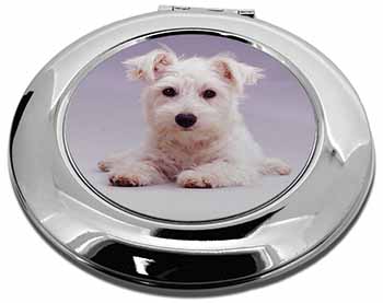 West Highland Terrier Dog Make-Up Round Compact Mirror