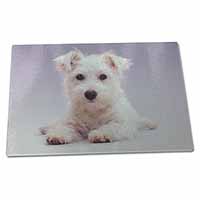 Large Glass Cutting Chopping Board West Highland Terrier Dog