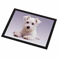 West Highland Terrier Dog Black Rim High Quality Glass Placemat