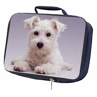 West Highland Terrier Dog Navy Insulated School Lunch Box/Picnic Bag