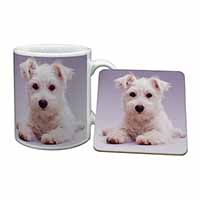 West Highland Terrier Dog Mug and Coaster Set