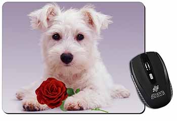 West Highland Terrier with Rose Computer Mouse Mat