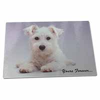 Large Glass Cutting Chopping Board West Highland Terrier 