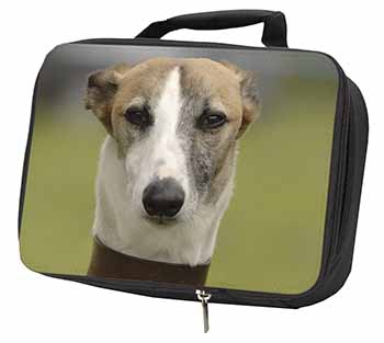 Whippet Dog Black Insulated School Lunch Box/Picnic Bag