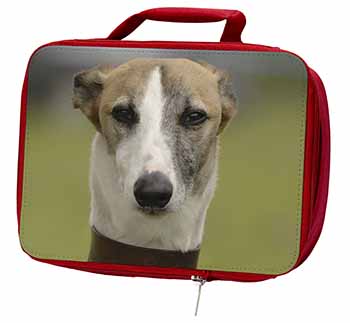 Whippet Dog Insulated Red School Lunch Box/Picnic Bag