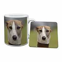 Whippet Dog Mug and Coaster Set